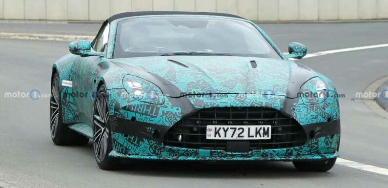 2024 Aston Martin Vantage Spy Video Catches Coupe And Roadster Testing Hard