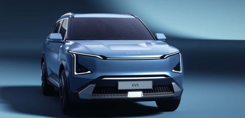 2025 Kia EV5 Revealed As Family-Friendly Compact SUV With Concept Car Looks