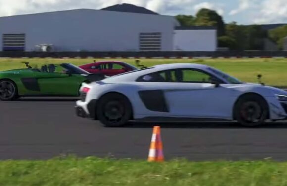 Watch Audi R8 GT Drag Race R8 Spyder With AWD, RWD R8 Coupe