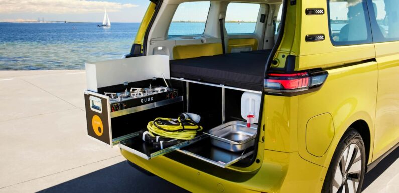 Cool Volkswagen ID. Buzz Mini Camper Package Includes Bed, Kitchen