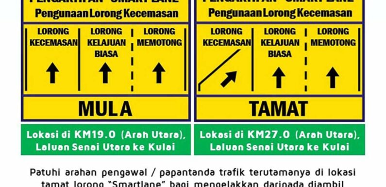 PLUS activates Smartlane from Senai Utara to Kulai till Sept 2 – emergency lane can be used in 8km stretch – paultan.org