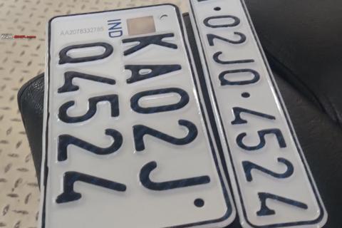 Disappointed with the quality of HSRP plates for my bike in KA