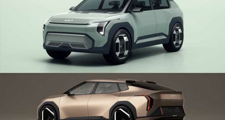 Kia reveals EV3 and EV4 concepts, production EV5