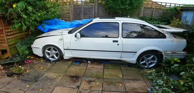 See Ford Sierra RS Cosworth "Garden Find" Emerge After 16 Years Of Solitude