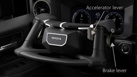 Toyota debuts yoke steering with controls for accelerator & brakes